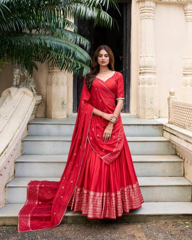 LNB 1906 Chanderi PNK Lehenga choli exporters in India